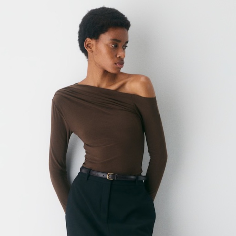 Aritzia Citywide Rich Mocha Brown Top